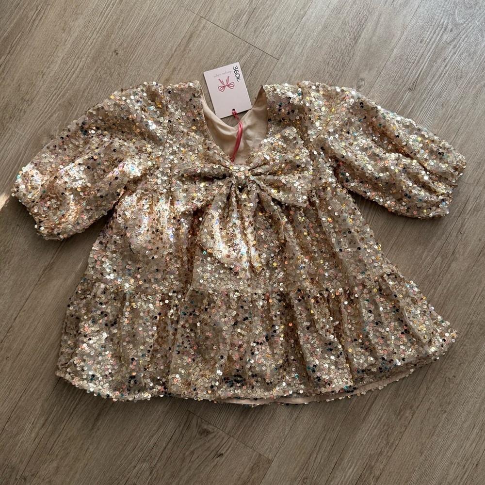Konges Slojd Sequin Bow Dress 2Yr - Picture 6 of 6